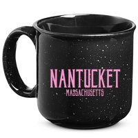 Nantucket Massachusetts Text Print 15oz Campfire Ceramic Mug