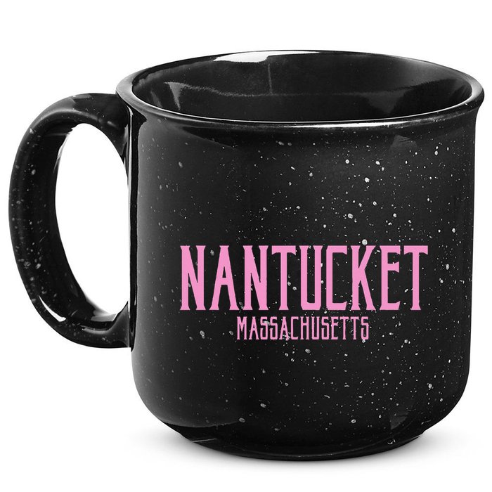 Nantucket Massachusetts Text Print 15oz Campfire Ceramic Mug