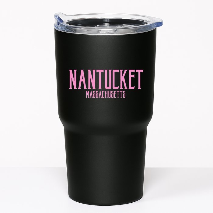 Nantucket Massachusetts Text Print Tumbler