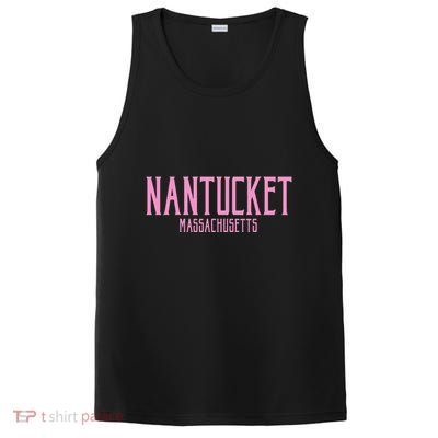 Nantucket Massachusetts Text Print PosiCharge Competitor Tank