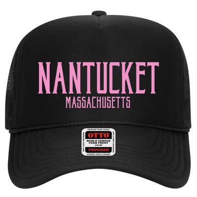 Nantucket Massachusetts Text Print Trucker Hat