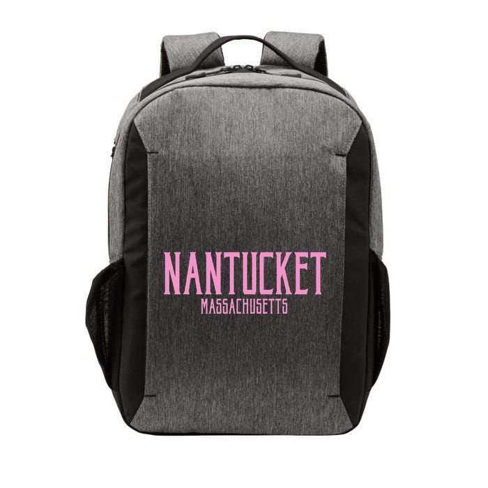 Nantucket Massachusetts Text Print Vector Backpack