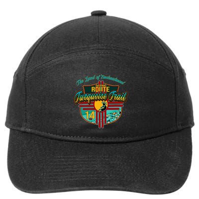 New Mexico Turquoise Trail National Scenic Route 14 Souvenir 7-Panel Snapback Hat