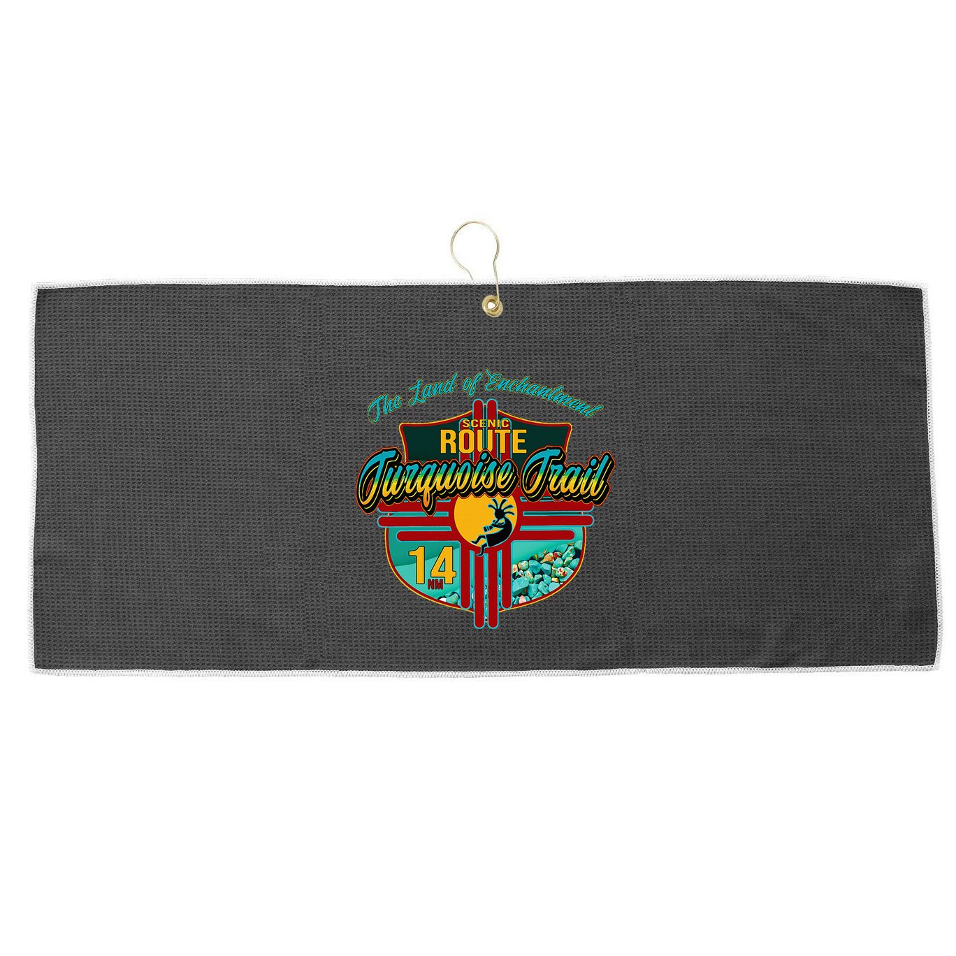 New Mexico Turquoise Trail National Scenic Route 14 Souvenir Large Microfiber Waffle Golf Towel