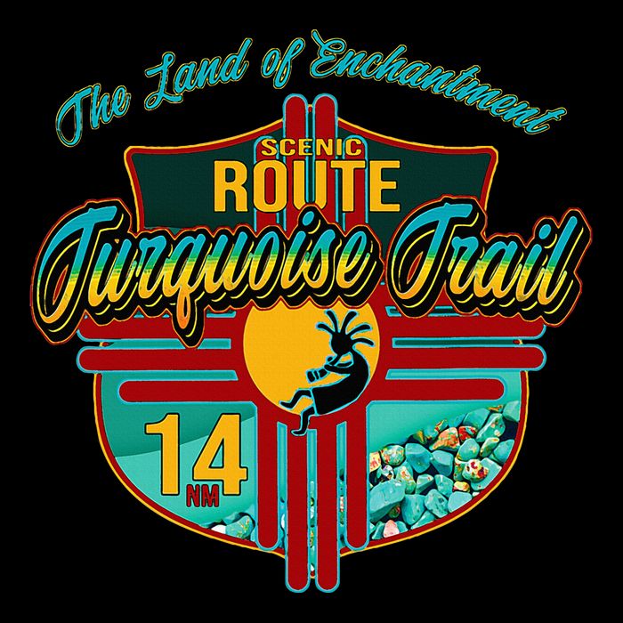 New Mexico Turquoise Trail National Scenic Route 14 Souvenir Womens Tank Top