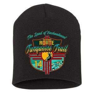 New Mexico Turquoise Trail National Scenic Route 14 Souvenir Short Acrylic Beanie