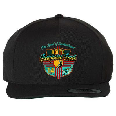 New Mexico Turquoise Trail National Scenic Route 14 Souvenir Wool Snapback Cap