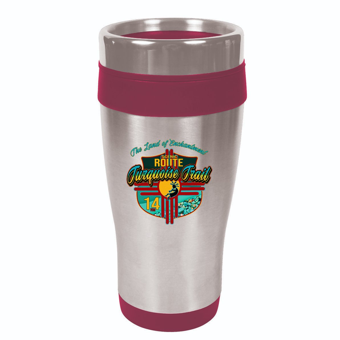New Mexico Turquoise Trail National Scenic Route 14 Souvenir 16oz Travel Tumbler