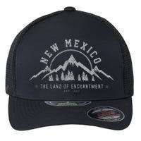 New Mexico The Land Of Enchantment Est. 1912 Mountains Gift Flexfit Unipanel Trucker Cap