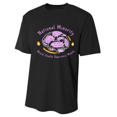 National Minority Tal Health Month For People Of Color Performance Sprint T-Shirt