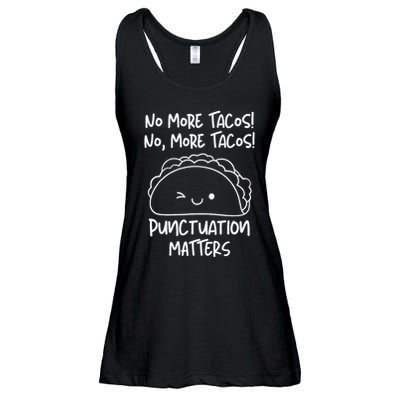 No More Tacos Punctuation Matters Funny Taco English Teacher Ladies Essential Flowy Tank