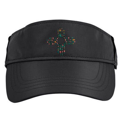 New Mexico Turquoise And Pink Turquoise Zia Symbol Adult Drive Performance Visor