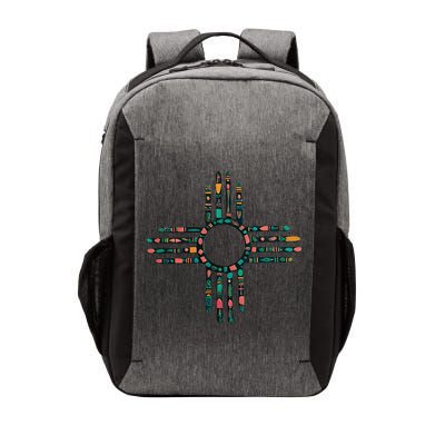 New Mexico Turquoise And Pink Turquoise Zia Symbol Vector Backpack