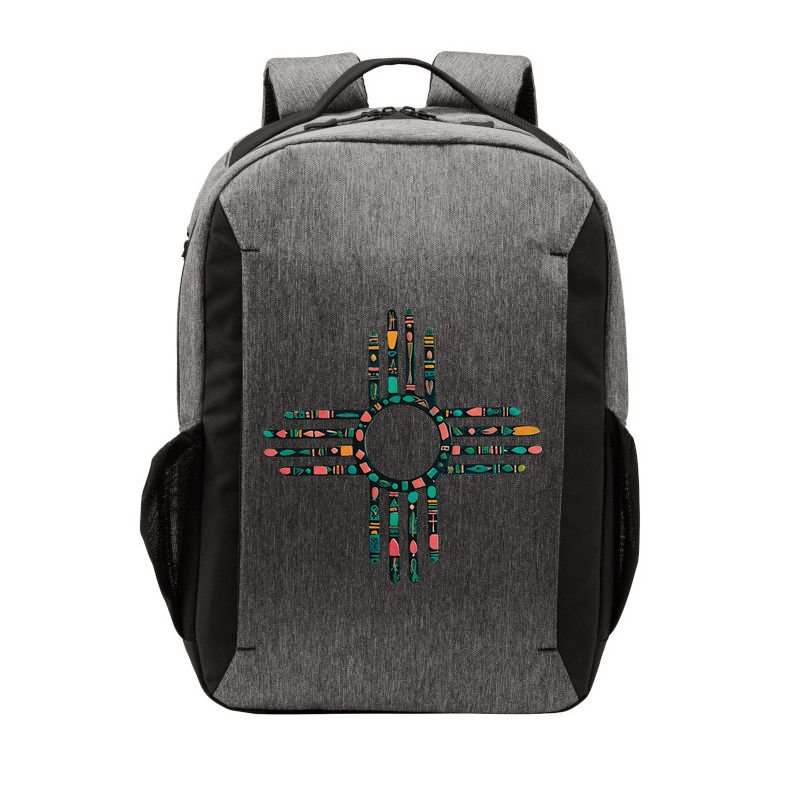 New Mexico Turquoise And Pink Turquoise Zia Symbol Vector Backpack