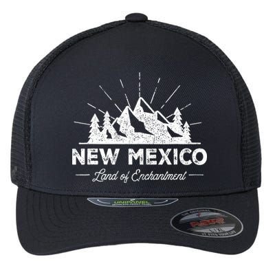 New Mexico T Vintage Nm Hiking Retro Design Flexfit Unipanel Trucker Cap