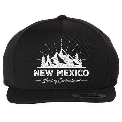 New Mexico T Vintage Nm Hiking Retro Design Wool Snapback Cap