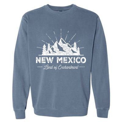 New Mexico T Vintage Nm Hiking Retro Design Garment-Dyed Sweatshirt
