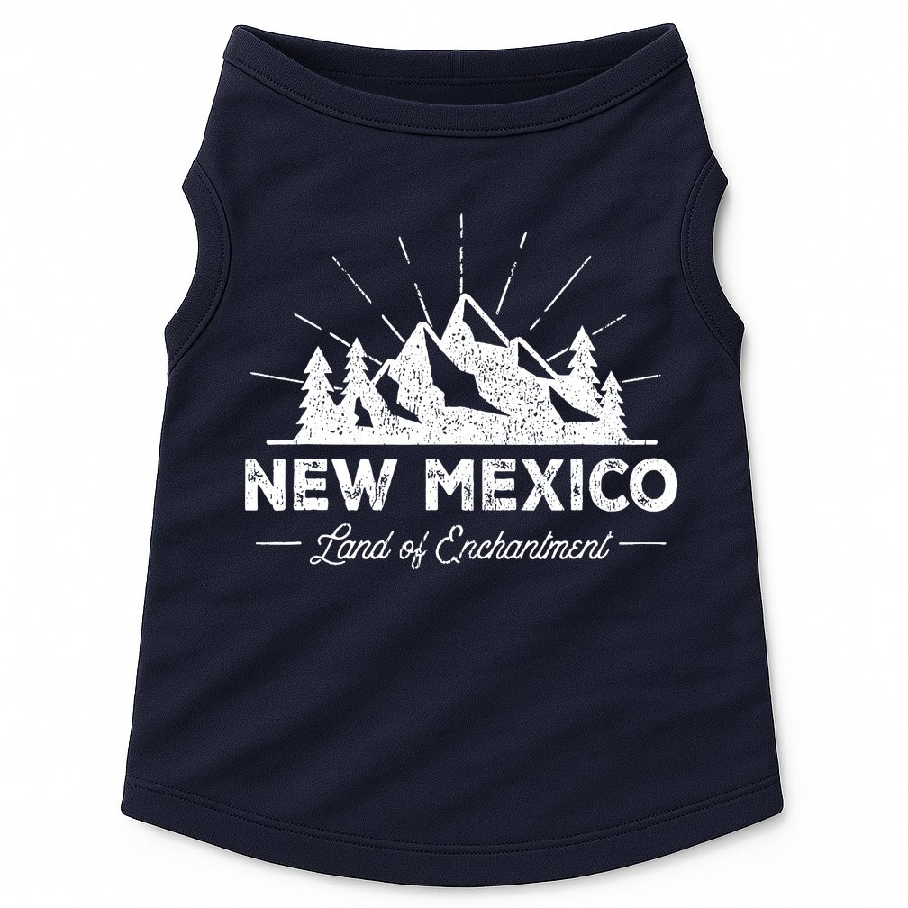 New Mexico T Vintage Nm Hiking Retro Design Doggie Tank