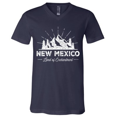 New Mexico T Vintage Nm Hiking Retro Design V-Neck T-Shirt