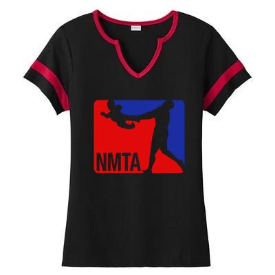 National Midget Tossing Association Funny Ladies Halftime Notch Neck Tee