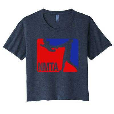 National Midget Tossing Association Funny Women's Crop Top Tee