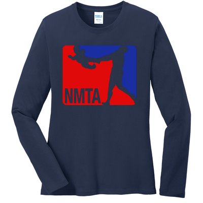 National Midget Tossing Association Funny Ladies Long Sleeve Shirt