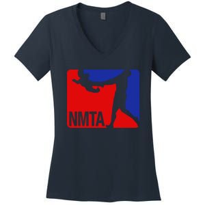 National Midget Tossing Association Funny Women's V-Neck T-Shirt