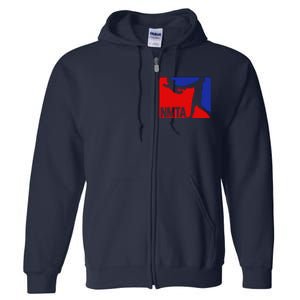 National Midget Tossing Association Funny Full Zip Hoodie