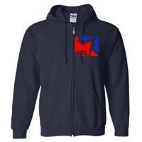 National Midget Tossing Association Funny Full Zip Hoodie