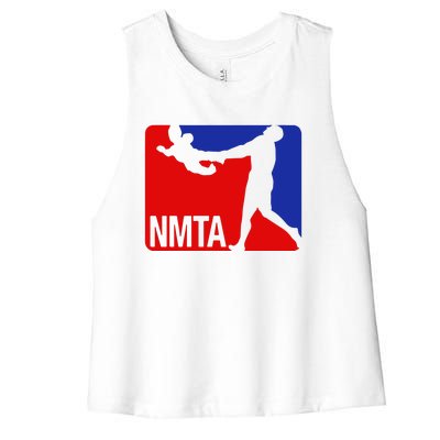 National Midget Tossing Association Funny Women's Racerback Cropped Tank