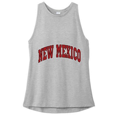 New Mexico Throwback Design Print Classic Ladies PosiCharge Tri-Blend Wicking Tank