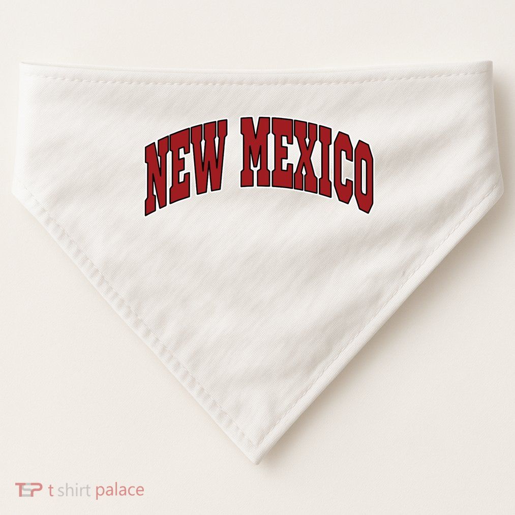 New Mexico Throwback Design Print Classic USA-Made Doggie Bandana