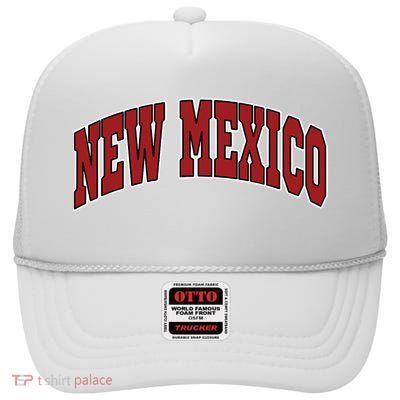 New Mexico Throwback Design Print Classic High Crown Mesh Back Trucker Hat