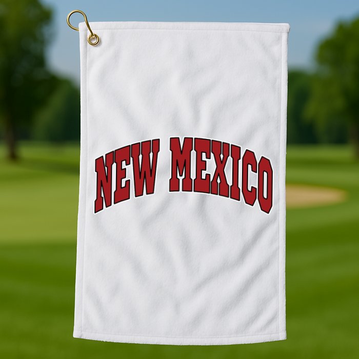 New Mexico Throwback Design Print Classic Golf Towel