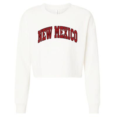 New Mexico Throwback Design Print Classic Cropped Pullover Crew