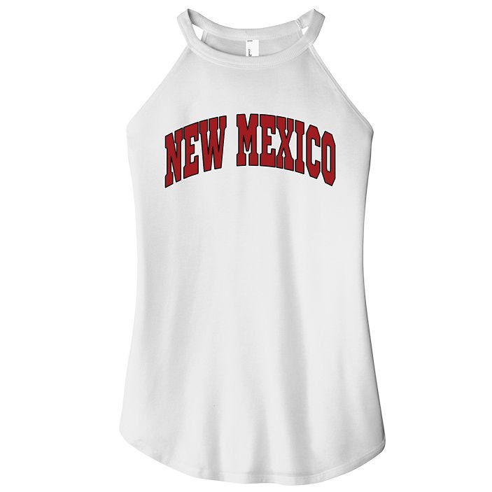New Mexico Throwback Design Print Classic Women's Perfect Tri Rocker Tank