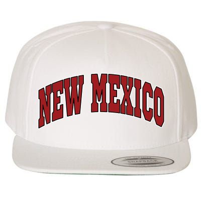New Mexico Throwback Design Print Classic Wool Snapback Cap