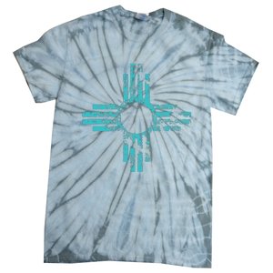 New Mexico T Zia Symbol Distressed Tie-Dye T-Shirt