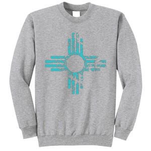 New Mexico T Zia Symbol Distressed Tall Sweatshirt