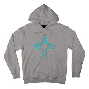 New Mexico T Zia Symbol Distressed Tall Hoodie