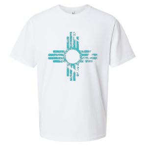 New Mexico T Zia Symbol Distressed Sueded Cloud Jersey T-Shirt