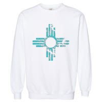 New Mexico T Zia Symbol Distressed Garment-Dyed Sweatshirt