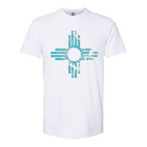 New Mexico T Zia Symbol Distressed Softstyle CVC T-Shirt