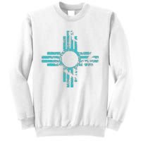 New Mexico T Zia Symbol Distressed Sweatshirt