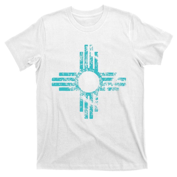 New Mexico T Zia Symbol Distressed T-Shirt