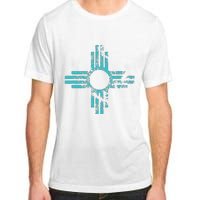 New Mexico T Zia Symbol Distressed Adult ChromaSoft Performance T-Shirt