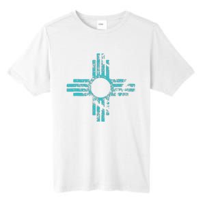 New Mexico T Zia Symbol Distressed Tall Fusion ChromaSoft Performance T-Shirt