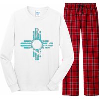 New Mexico T Zia Symbol Distressed Long Sleeve Pajama Set