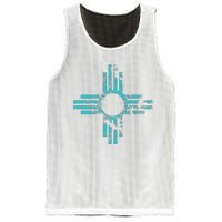 New Mexico T Zia Symbol Distressed Mesh Reversible Basketball Jersey Tank