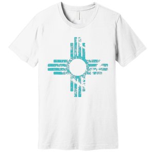 New Mexico T Zia Symbol Distressed Premium T-Shirt